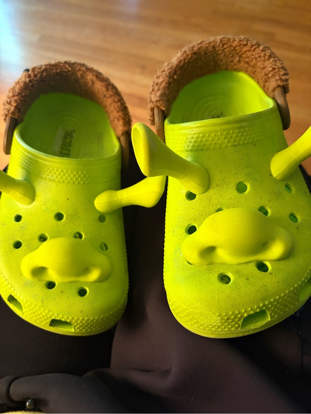 Crocs Kids' Classic Neon shrek croc
